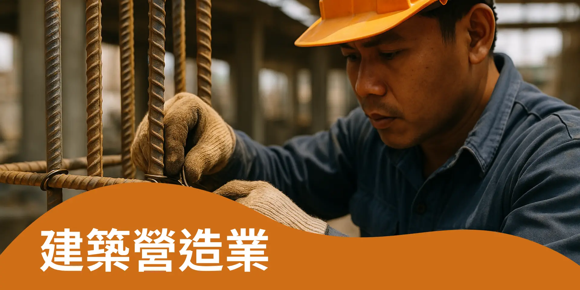 中豪人力仲介營造業外勞進行鋼筋綁紮作業，展現專業建築施工技能