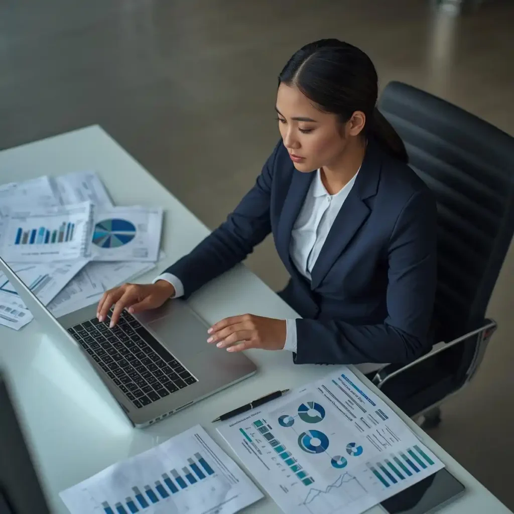中豪人力仲介專業技術服務業外籍商業分析師進行數據分析與財務報表研究工作